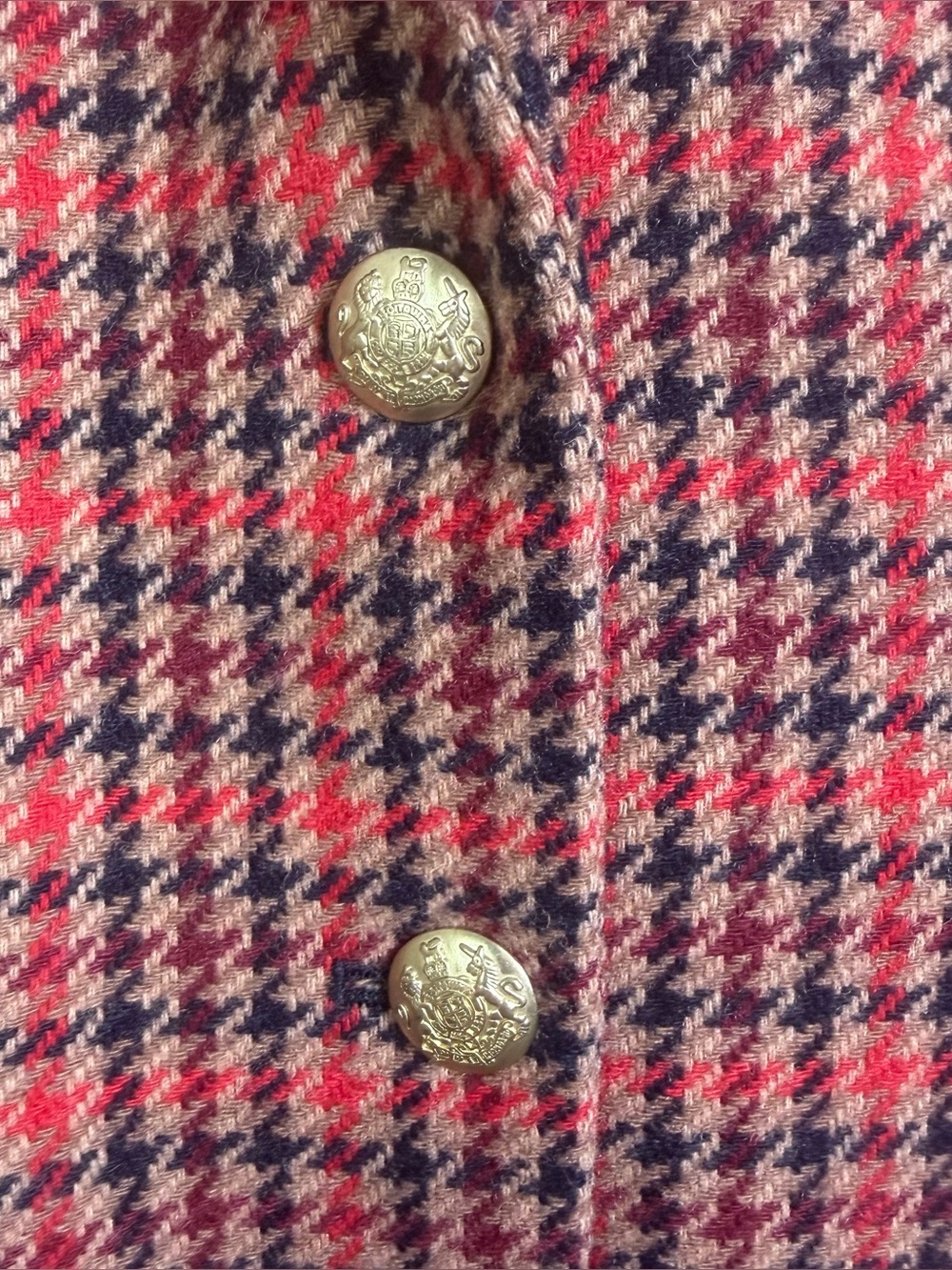 J Crew Women’s Sz 8 Schoolboy Blazer Wool Houndstooth Plaid Preppy Academia - Picture 4 of 12